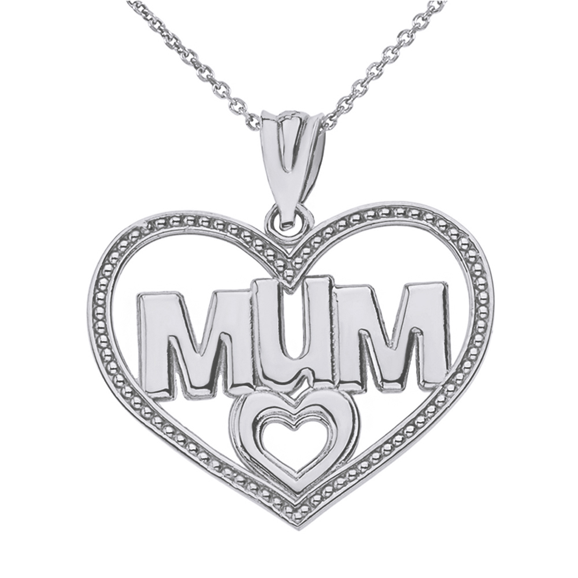Generic MUM Letter Heart Pendant Necklace Choker Chain Mother Day Gift  Jewelry Accessory